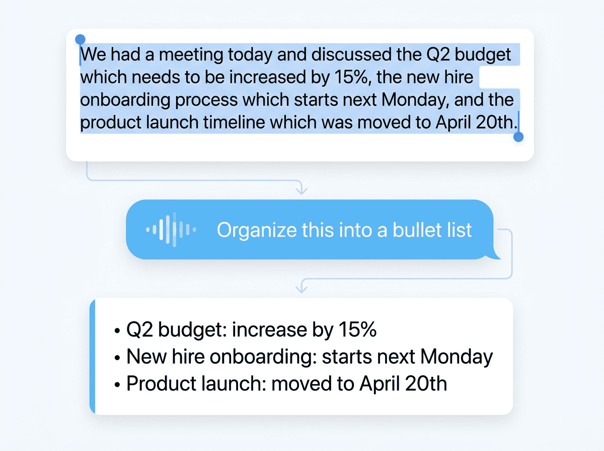 Modo de comandos por IA